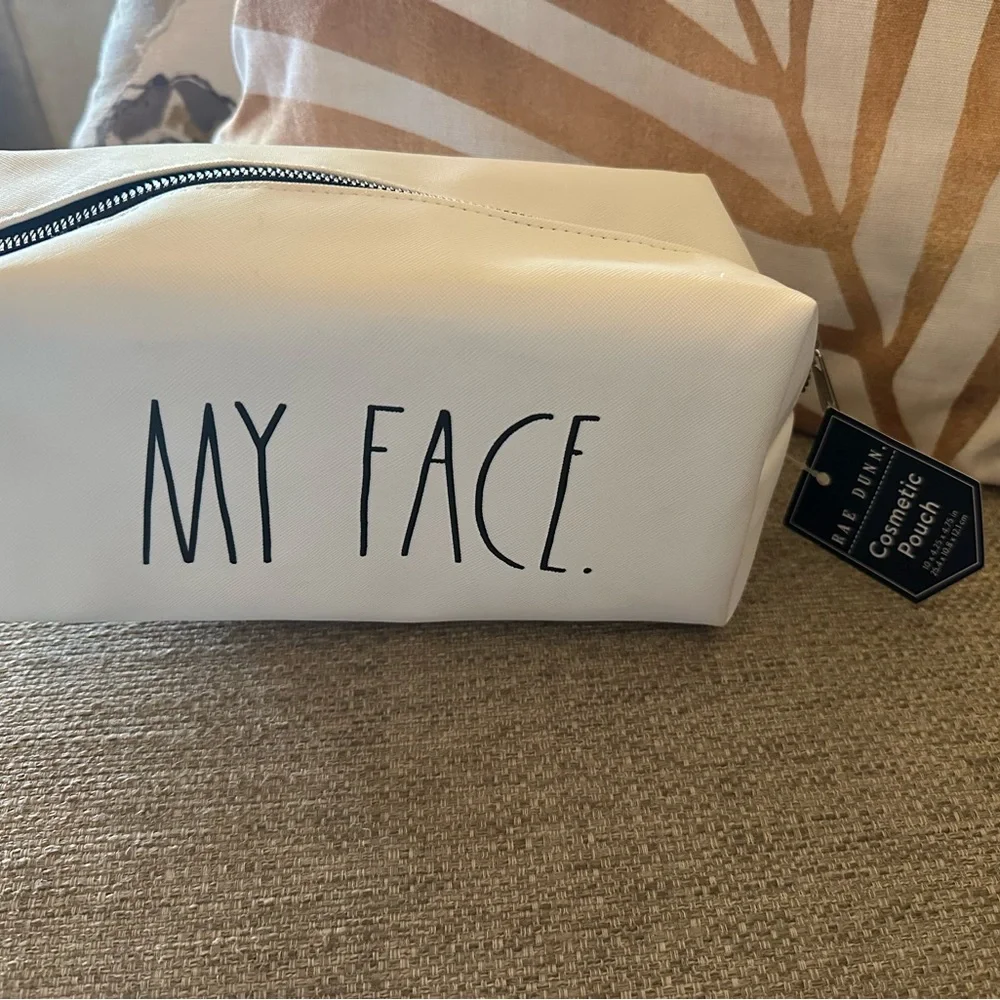 RAE DUNN MAKEUP Cosmetics Bag Full Size with Black Lining - NWT Travel Bag‎